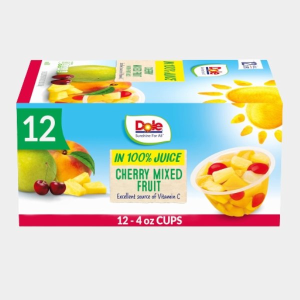 6-1.jpg Dole Fruit Bowls Cherry Mixed Fruit in 100% Juice - Image 1